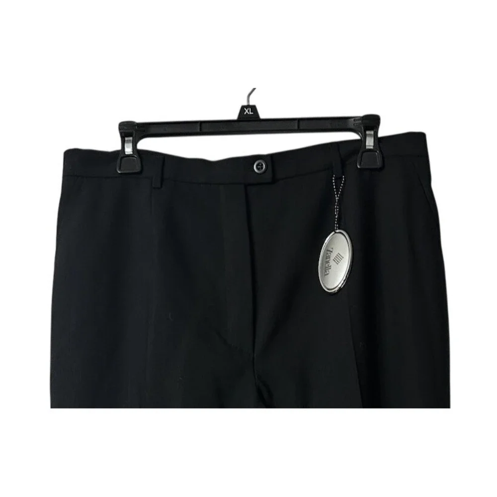 NWT Zanella Italy Jenna Womens Black‎ Wool Dress Pants Slacks Trousers Size 14